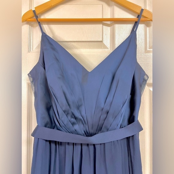 Vera Wang White Plus 14 Royal Blue Chiffon Sleeveless Bridesmaid Dress Maxi - Picture 3 of 8